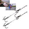 2 набора рыболовных крючков, приманка, двойной заточенный крючок из углеродистой стали для рыболовных аксессуаров