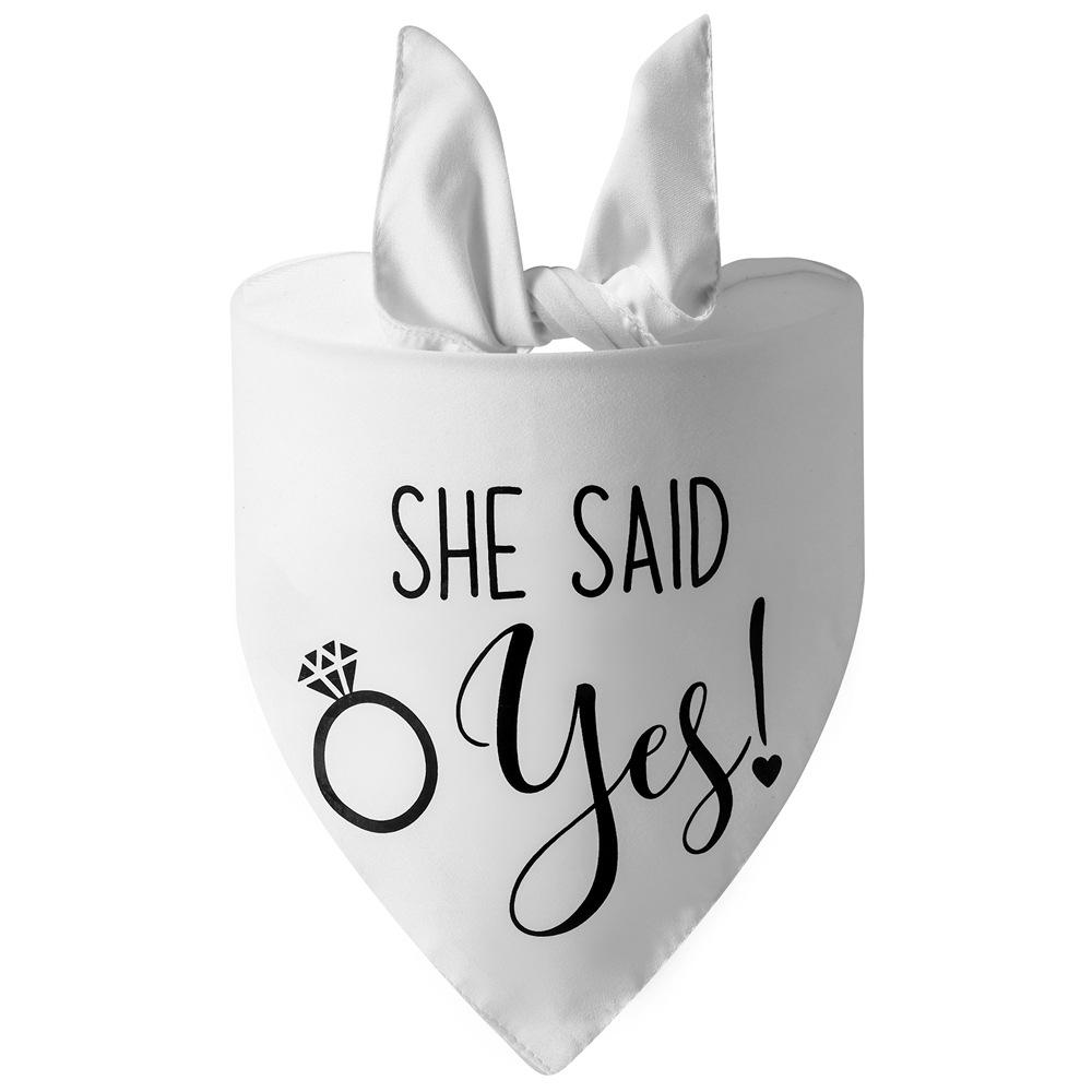 Best Selling Personalized Polyester Wedding Pet Triangle Bandana Print Design for Dogs Cats Bridal Party Scarf Photo Prop