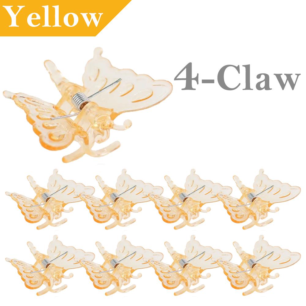 30/50/100 шт. Поддерживающий зажим для цветов орхидеи в форме бабочки с 4 лапками, пластиковые зажимы для растений, зажим для стебля вьющейся лозы, связанный пучок ветвей