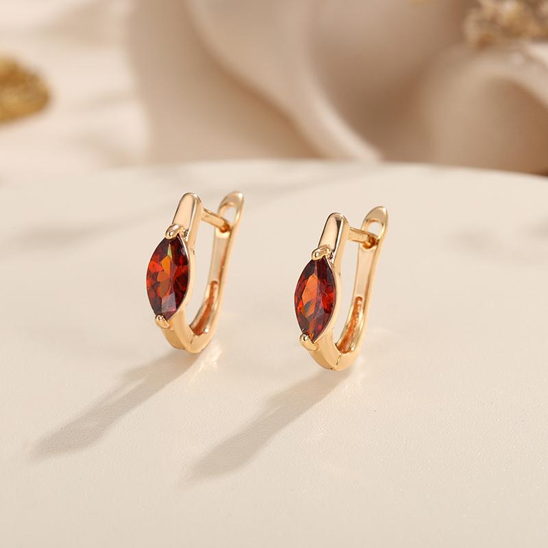 Винтажные серьги золотого цвета, 1 пара, белые, красные, синие, зеленые, цвета морской волны, черный камень, висячие серьги, женские клипсы, ювелирные изделия