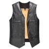 IELGY Men's Pu Leather Vest New Winter Warm Middle-aged And Elderly Large Size Plus Velvet Padded Vest