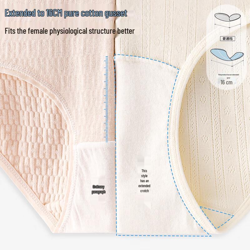 Women's Antibacterial Modal Cotton Mid-Waist Lace Briefs