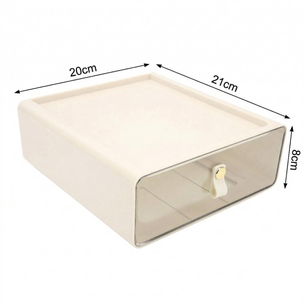 Transparent Material Drawer Storage Box Large Capacity Stackable Storage Bins Home