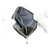Кошелек для мелочи Inden-ya F-Coin Purse 05, Оленья кожа, Черная основа x Черный лак, Мелкий узор с кольцами, 1005-01-177. Изготовлено из натуральной оленьей кожи с