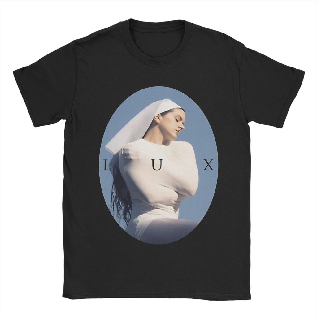 Singer Rosalia LUX Text TShirt for Unisex Funny Cotton Tee Shirt Round Neck Short Sleeve T Shirt Printing Clothing