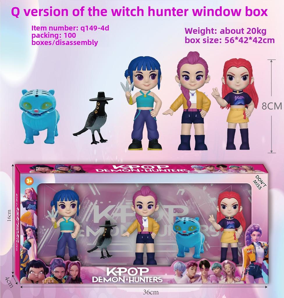 New Hot Kpop Devil Hunter Rumi Zoe Mira Anime Polyvinyl Chloride Character Collection Childrens Gift Hot Anime Dolls 5D Eyes