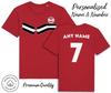 Austria Strip T-Shirt 2024 Personalised Name and No Adults Kids Baby,Football Euro