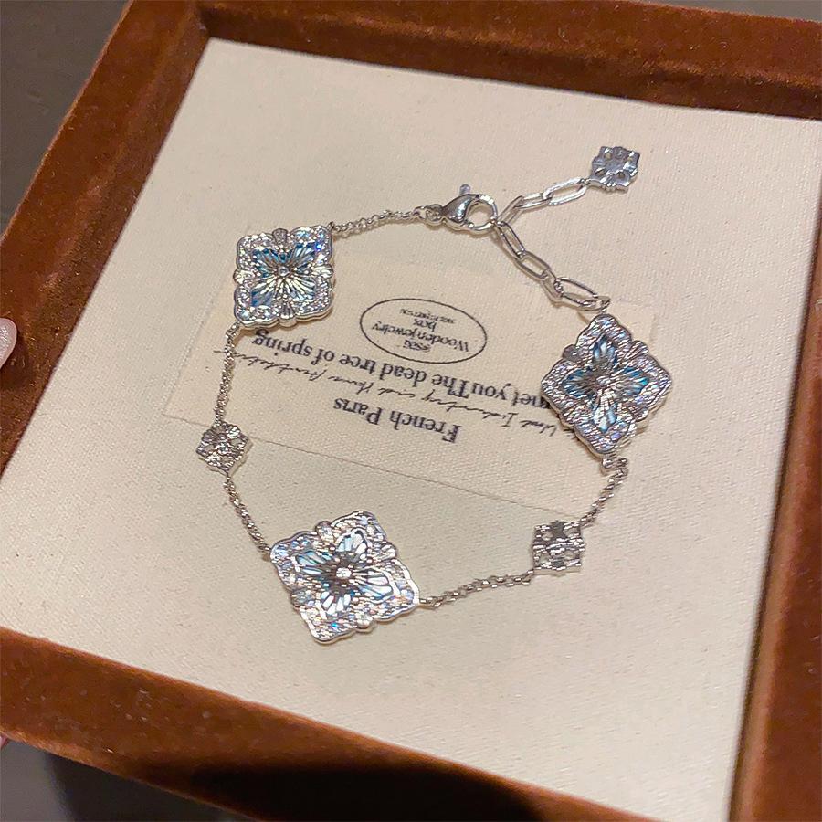 Корейская версия циркониевое ожерелье в форме бриллианта с перламутром изысканный универсальный браслет блестящий нишевый высококлассный кулон