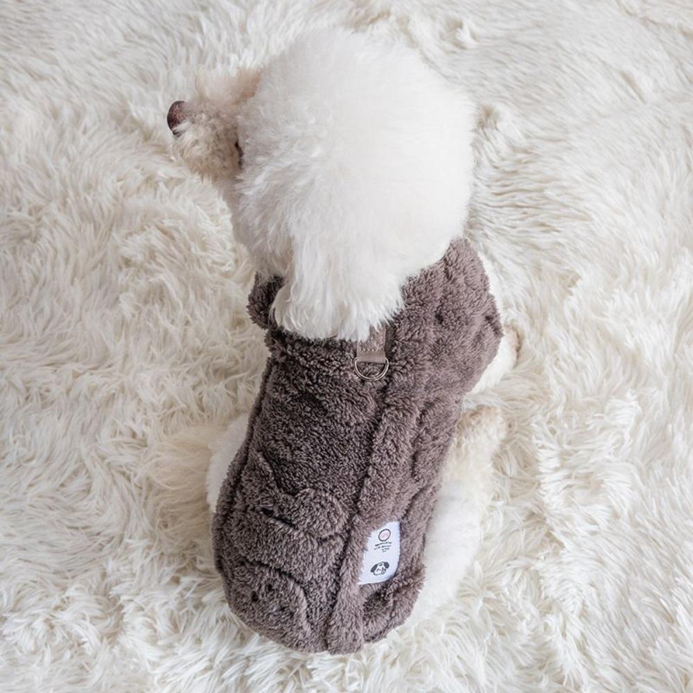 Fleece Warm Dog Sweatshirt Thickening Pug Teddy Coat Trendy Pet Supplies Cat Outfits