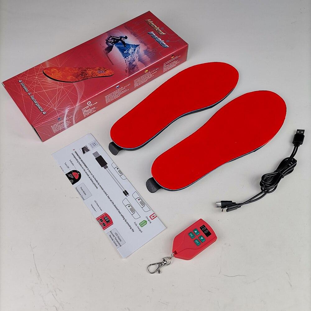 2000 мАч перезаряжаемые электрические стельки с подогревом и дистанционным управлением, зимние теплые стельки с подогревом, подушечки для спортивной обуви для катания на лыжах, охоты