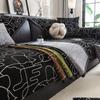 Solid Color Curved Stripes Sofa Cushion Four Seasons Universal Chenille Luxury Sofa Covers Resistant To Dirt Anti Slip Couch Mat