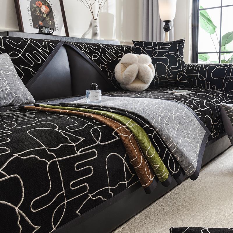 Chenille Sofa Cushion, Universal In All Seasons, Non-Slip And Dirt-Resistant Seat Cushion, Light Luxury And High-End Sofa Cover, Cloth Towel