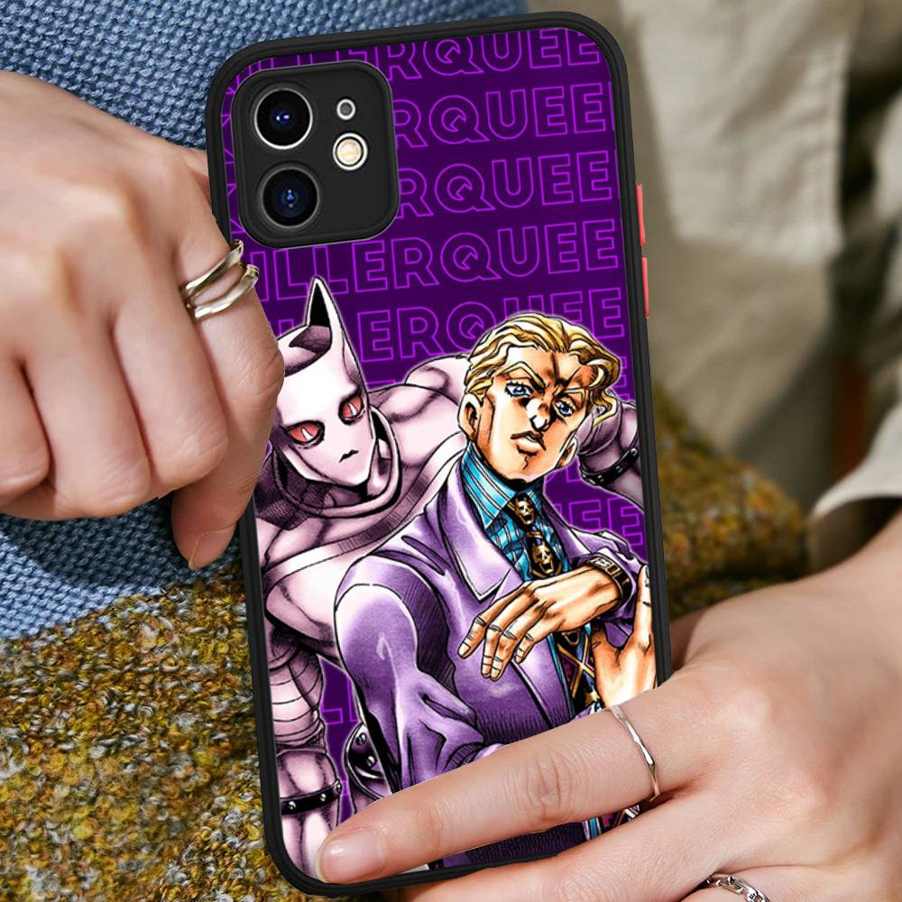 Anime Jojo Bizarre Adventure For IPhone 16 15 14 Plus 13 12 11 Pro Max X XS MAX Translucent Matte Shockproof Cover