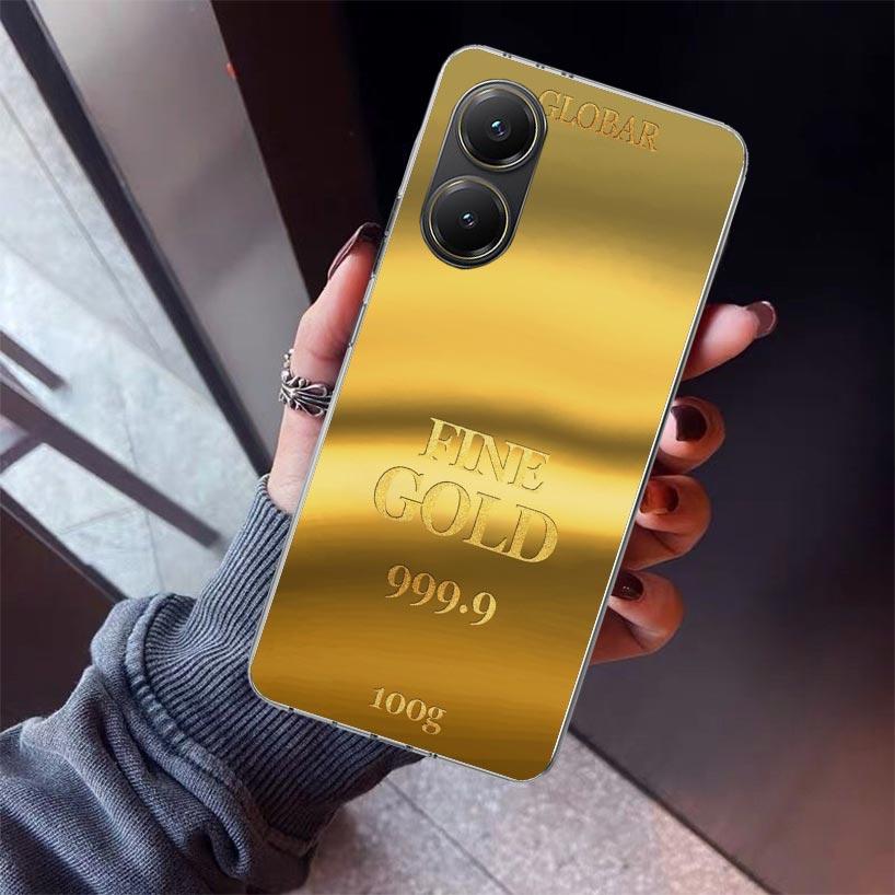 Fine Gold Pattern Printing Phone Case For Xiaomi Poco X7 X6 X5 Pro F7 Ultra Redmi 15C 15 13 13C 12 12C 10 10A 10C 9 9A 9C 9T She