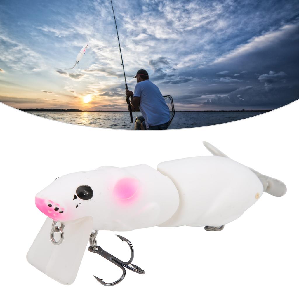 Искусственная приманка в форме мыши для симуляции, рыболовные аксессуары с тройникамиB