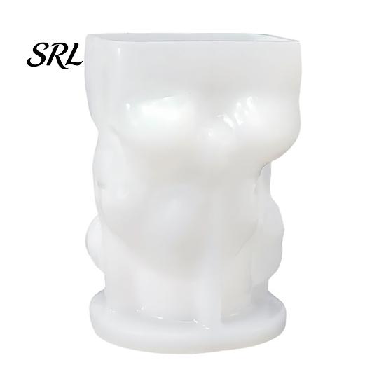 Ghost Shape Candle Mold Halloween Figurine Silicone Mold, Holding Skull Gnome Ornament Casting Crafting Molds DIY Easy Release Reusable Making
