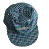 Japanese Retro Contrasting Plaid Letter Embroidered Beret Fashionable Temperament Flat Brim Cap