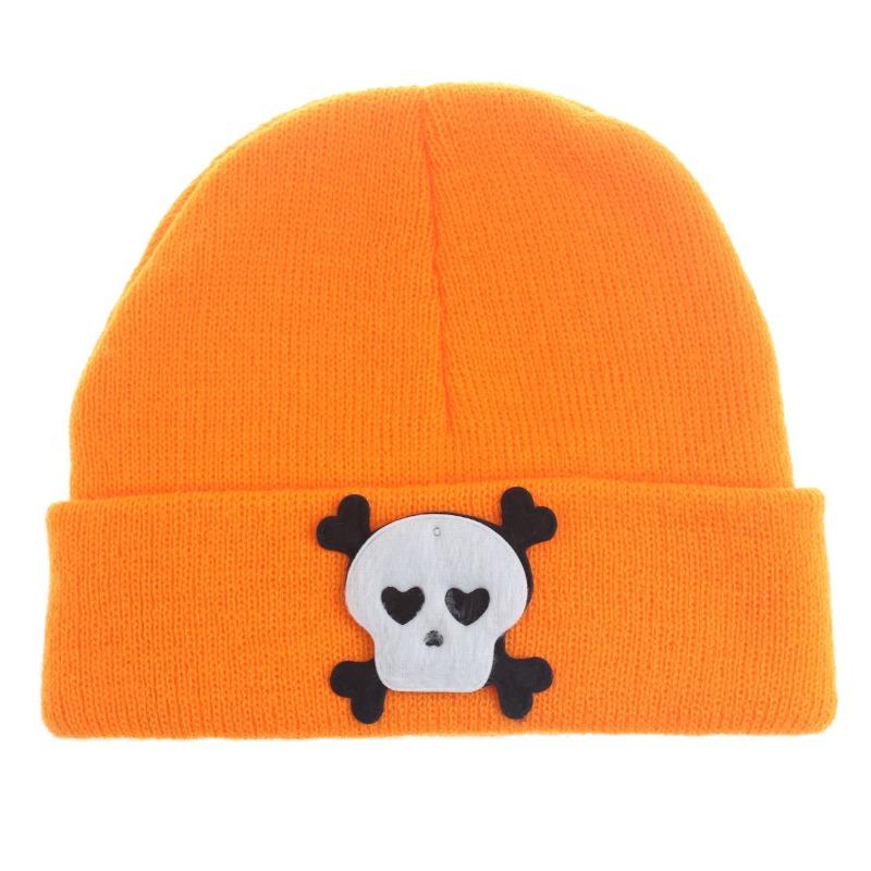 Children's Hats Halloween Pumpkin Skull Bat Knitted Wool Hat Baby Baby Autumn Winter Warm Hat