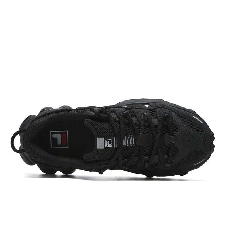 FILA PILA Slip Resistant, Breathable, And Lightweight Low top Chunky Sneakers Women's Black F12W622132FBK