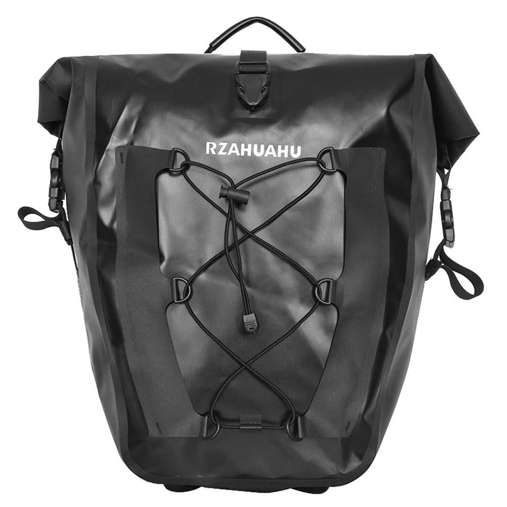 1/2 шт. 25 л Сумка-багажник на заднее сиденье Водонепроницаемая Большой вместимости Дорожная сумка-кофр Сумка на заднее сиденье Велосипедная сумка-багажник Велосипедный кофр