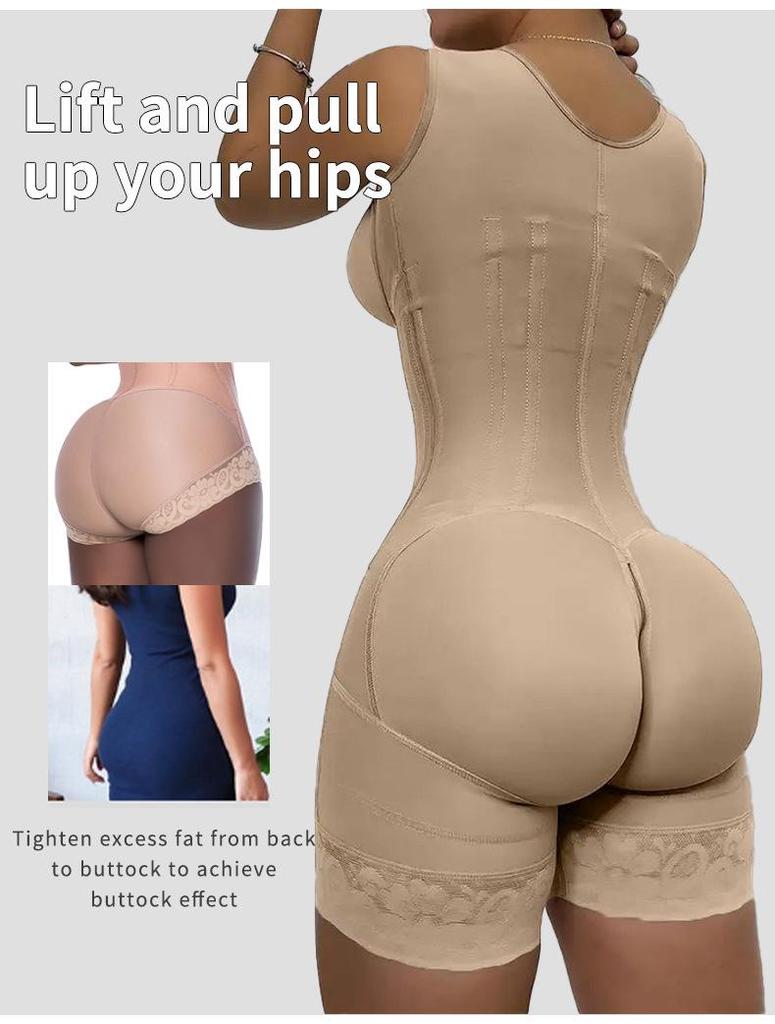 European & American Mesh Abdomen Control Bodysuit - Adjustable Postpartum Shaping Cincher for Women