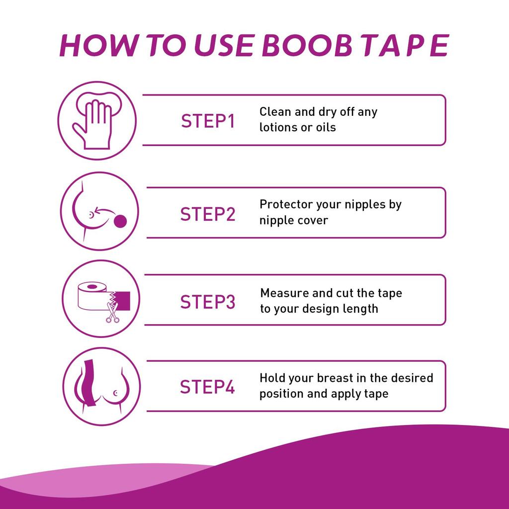 Jaysuing Невидимый тейп для подтяжки груди, 24 мм x 20 м - Тейп для лифтинга груди для Push Up и Подъема, Невидимый, Дышащий, Противоскользящий Body Tape для Всей Одежды