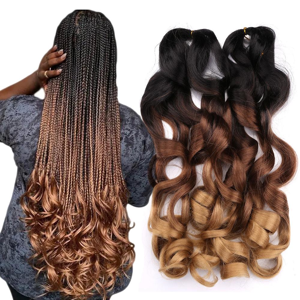 22inch 150g Synthetic Body Wave Curly Pony French Spiral Curl Hair Wavy Braiding Hair