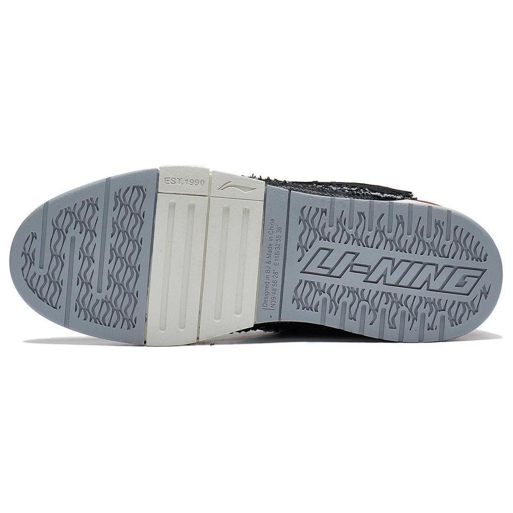 Li Ning Wave Удобные Нескользящие Амортизирующие Низкие Скейтборд-Кроссовки Мужские Черные AECS073-9