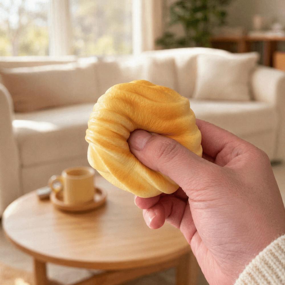 Sensory 9-Grid Bread Squishy Toy Release Hand Slow Rebound Vent Toy  for Adult