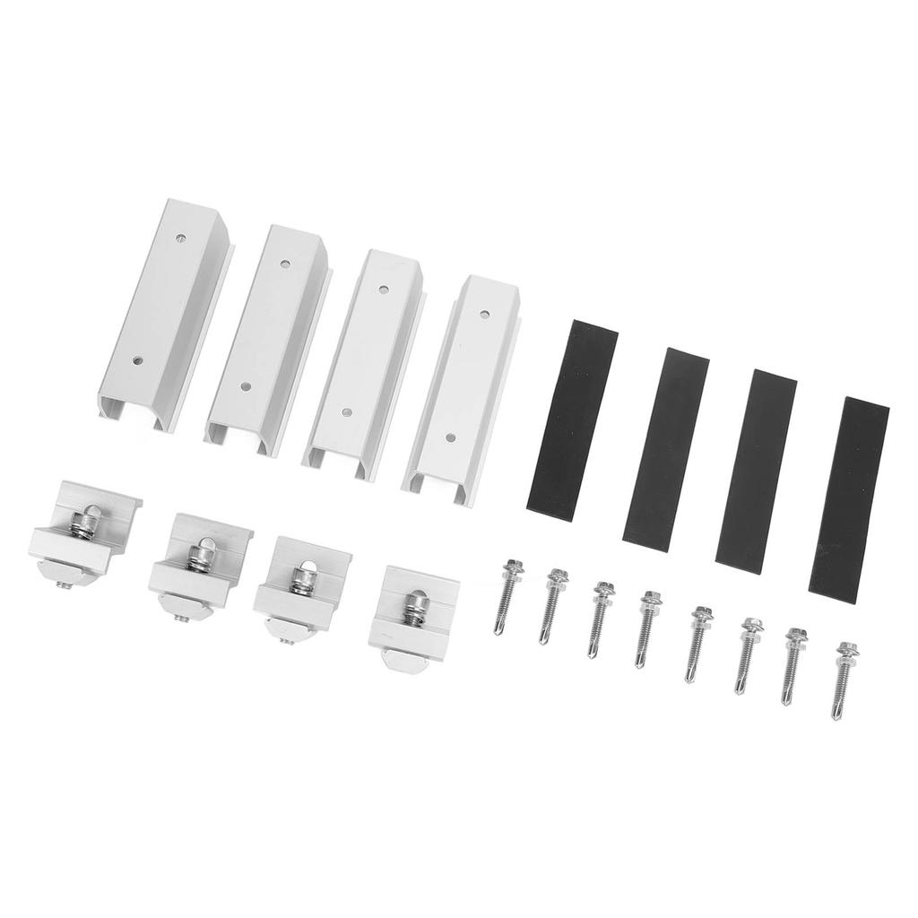 4 Set Solar Panel Mounting Brackets Aluminum Alloy Easy To Install Solar Panel Bracket Clamp Kit for Tin Roof