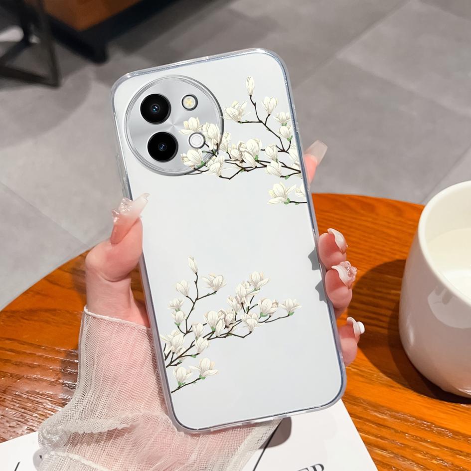 Прекрасный чехол с изображением динозавра для Vivo V40 Lite Y28 Y38 V30e Y200E Y100 (ИДН) Чехол-чехол из высококачественного силикона TPU, мягкий защитный экран, прозрачные чехлы для телефонов