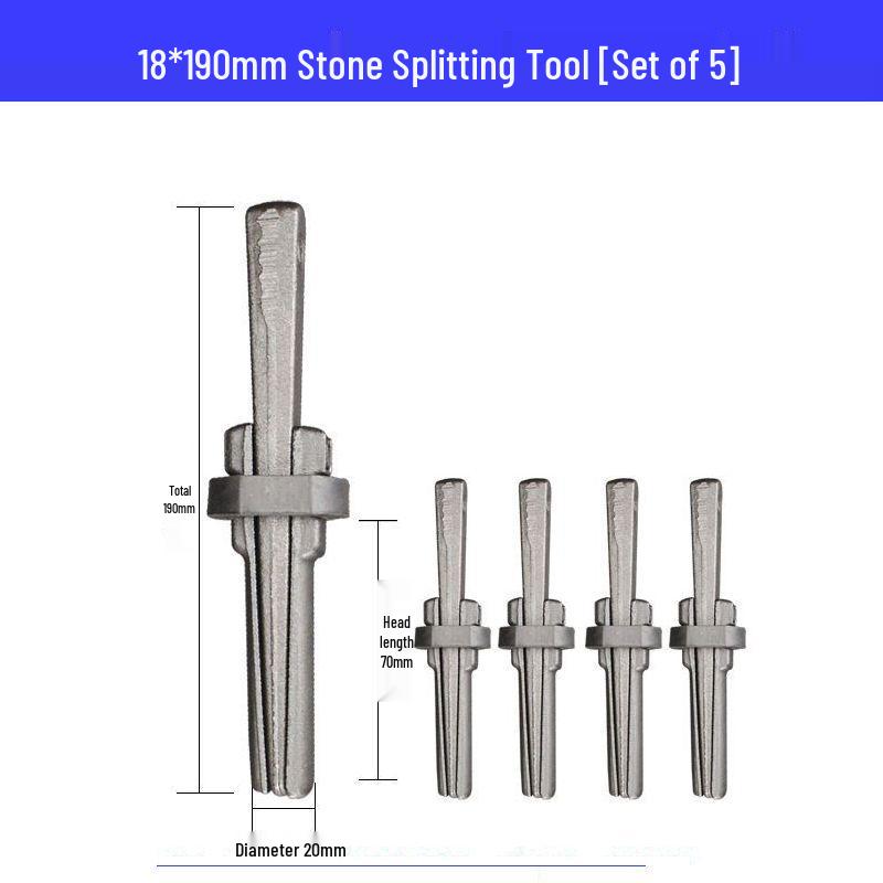 Stone Splitting Wedge & Rock Breaking Chisel Tool Set