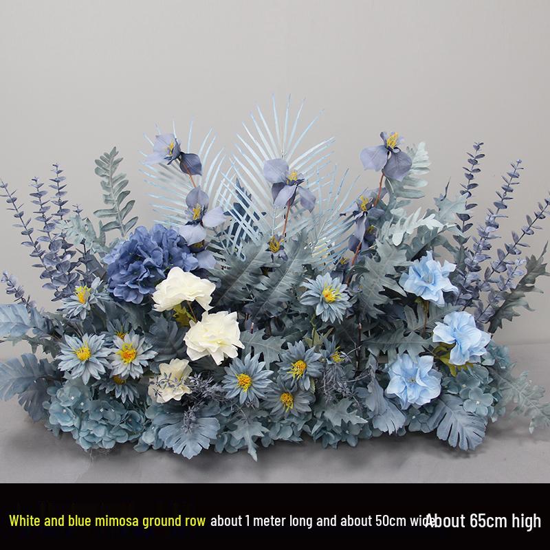 Wedding Aisle Floral Arrangement: Artificial Flower Basket & Row Decoration