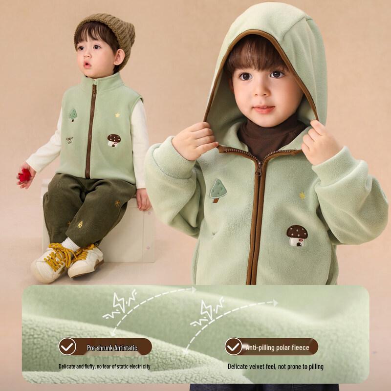 Детская флисовая куртка и жилет LUSONBABY Осень/Зима