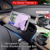 Steering Wheel Front Storage Box for Tesla Model 3 Y 2020-2023 Silicone Phone Holder Glasses Storage Car Accessories 2023
