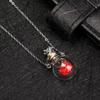 Transparent Openable Necklace Water Drop Mini Bottles Necklace Glaze Vial Pendant  Keepsake
