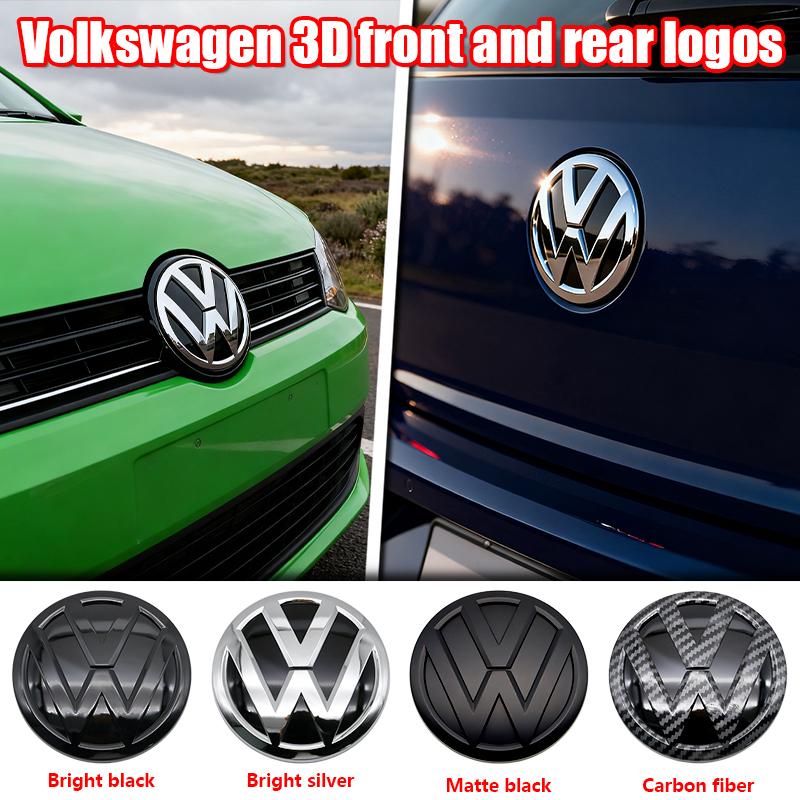 Valve Stems Caps 1Pc For Volkswagen Polo Car Emblem Logo With VW Polo 2014 2015 2016 2017 2018 Car Logo 122mm Front Bonnet Hood RM4