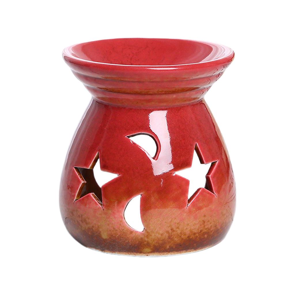 Handcraft Ceramic Star And Moon Incense Burner Essential Oil Burner For Aromatherapy Meditation Perfect Home Decors Gift