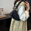Minimalist Pu Waterdrop Shape Shoulder Bag With Zipper Closure