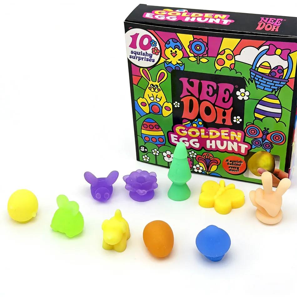 Горячая игрушка-сюрприз Nee-Doh Золотое Яйцо Охота за Сокровищами, Слепая Коробка, Сквиши-Сюрприз, Снятие Стресса, Сжималка, Игрушка для Детской Пасхальной Вечеринки