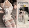 Sexy lingerie suspender lace perspective nurse hot passion bed uniforms sexy suit underwear