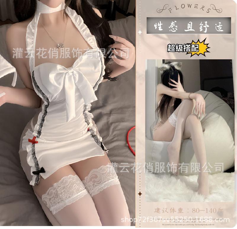 Sexy lingerie suspender lace perspective nurse hot passion bed uniforms sexy suit underwear