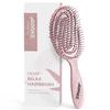 AIMIKE Пеньковая Распутывающая Щетка для Волос Wet Dry Scalp Fit Легкий Уход Розовая