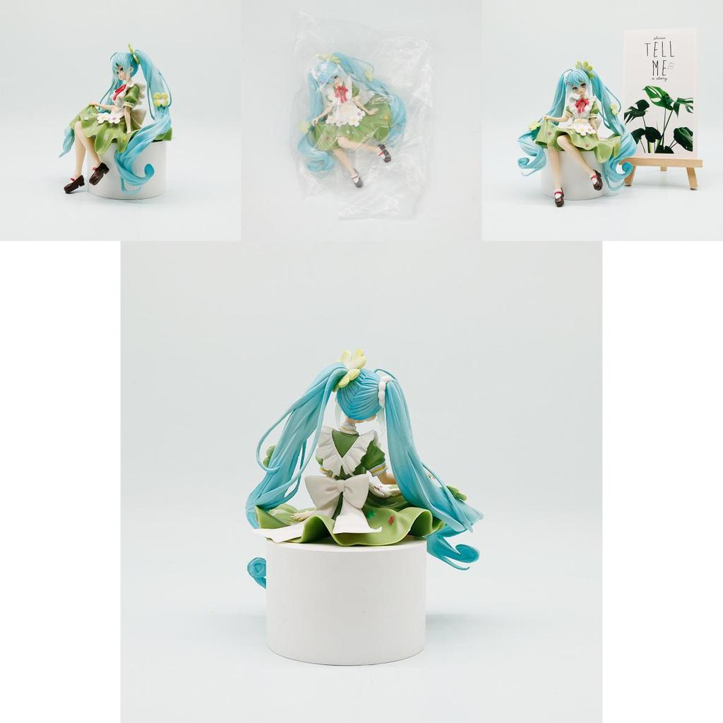 Hatsune Miku Pvc Model Ornament With Four Leaf Clover Style For Desk Decor And Gift Idea