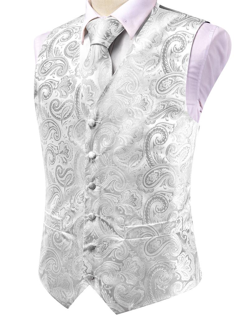 Зеленый Цветочный Мужской Жилет Рождественское Платье Жилет Костюм Ретро Смокинг Выпускного Вечера