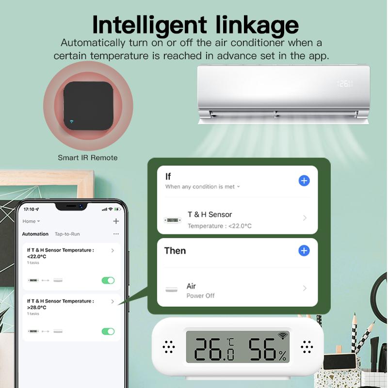 Tuya Zigbee 3.0 Temperature Humidity Sensor APP Remote Control Thermometer Hygrometer Work With SmartLife Alexa Zigbee2Mqtt ZHA