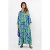 Женское летнее длинное платье макси-длины Prive Live Green из 100% вискозы с карманами