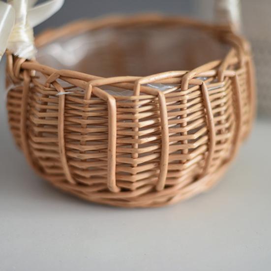 Цветочная корзина тканая ручная плетеная декоративная корзина для хранения пикника для дома