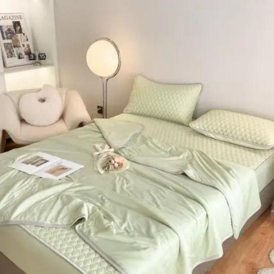 Новое Летнее Одеяло из Прохладного Шелка Однотонное, Мягкое и Удобное Одеяло для Кондиционера, Односпальное, для Взрослых, Подарочное Одеяло