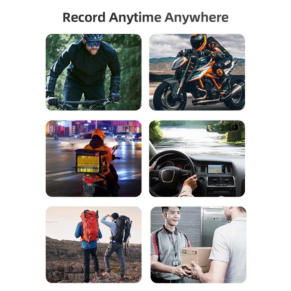 Нательная камера 4K с аудио- и видеозаписью Носимая нательная камера Wi-Fi Видеокамера с поворотом на 180 градусов